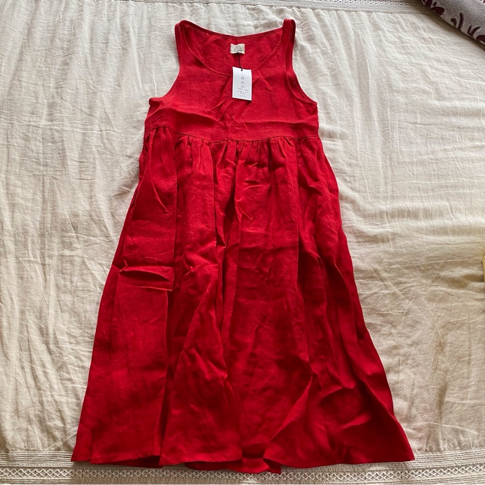 Man in the Studio Linen Dress